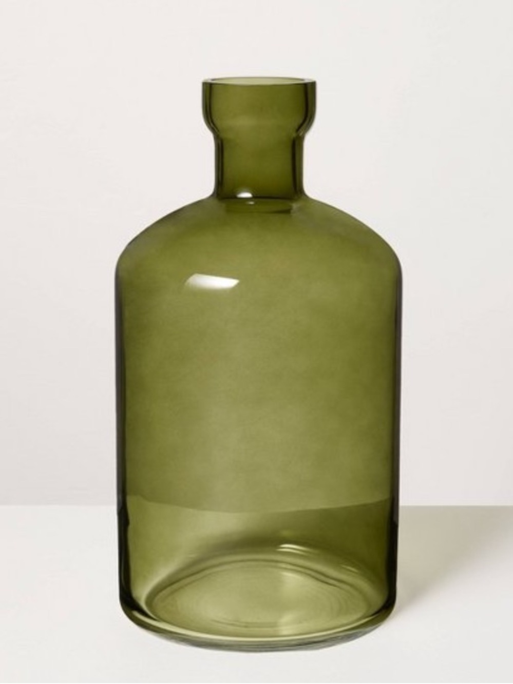 HEARTH & HAND NWT 14" Green Glass Vase